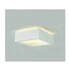 Image de PLASTRA 104 E27, plafonnier carré, plâtre blanc, max. 2x 25W