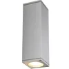 Image de Theo up down out applique, carrée, gris argent gu10, max. 2x35w - - gris argent