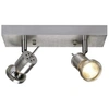 Image de ASTO 2 applique et plafonnier, alu brossé, 2x GU10 max. 75W