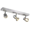 Image de ASTO 3 appliques et plafonnier, alu brossé, 3x GU10 max. 75W
