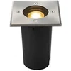 Image de Encastré de sol extérieur carré inox SOLASTO, GU10/LED GU10 51mm, 6W max, IP67, collerette inox 304