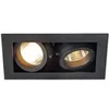 Image de KADUX 2 GU10 encastré carré, noir, max. 2x50W