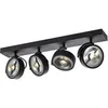 Image de Plafonnier applique KALU intérieur quadruple noir GU10/QPAR111 4x75W max - - 1002023