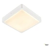 Image de Applique et plafonnier extérieur carré AINOS, blanc, LED, 18W, 3000K/4000K, IP65, détecteur de mouvement