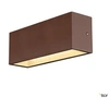Image de Applique extérieure SITRA CUBE Up/Down rouille avec LED intégrée - Taille L - 30 cm