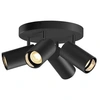 Image de Plafonnier ASTO TUBE cylindrique GU10 4x max. 10W noir - - 1006429