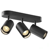 Image de Applique et plafonnier ASTO TUBE cylindrique GU10 3x max. 10W noir - - 1006427