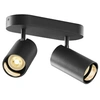 Image de Applique et plafonnier ASTO TUBE cylindrique GU10 2x max. 10W noir - - 1006425