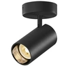 Image de Applique et plafonnier ASTO TUBE cylindrique GU10 1x max. 10W noir - - 1006423