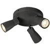 Image de Applique et plafonnier PURI 2.0 Dome rond triple 6W GU10 noir - - 1008340