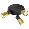 Image de Applique et plafonnier PURI 2.0 Cone rond triple 6W GU10 noir/or - - 1008337