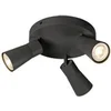 Image de Applique et plafonnier PURI 2.0 Cone rond triple 6W GU10 noir - - 1008336