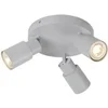 Image de Applique et plafonnier PURI 2.0 Tube rond triple 6W GU10 gris - - 1008335
