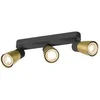 Image de Applique et plafonnier PURI 2.0 Dome long triple 6W GU10 noir/or - - 1008329