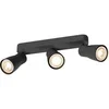 Image de Applique et plafonnier PURI 2.0 Dome long triple 6W GU10 noir - - 1008328