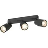 Image de Applique et plafonnier PURI 2.0 Tube long triple 6W GU10 noir - - 1008320