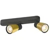 Image de Applique et plafonnier PURI 2.0 Dome asymétrique double 6W GU10 noir/or - - 1008317