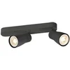 Image de Applique et plafonnier PURI 2.0 Dome asymétrique double 6W GU10 noir - - 1008316