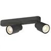 Image de Applique et plafonnier PURI 2.0 Tube asymétrique double 6W GU10 noir - - 1008308