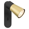 Image de Applique et plafonnier PURI 2.0 Cone interrupteur carré 6W GU10 noir/or - - 1008301