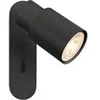 Image de Applique et plafonnier PURI 2.0 Tube interrupteur carré 6W GU10 noir - - 1008296