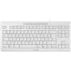 Image de CHERRY Stream Keyboard TKL, Clavier Filaire sans pavé numérique, Disposition française (AZERTY), Frappe silencieuse, Sensation de Frappe Unique, Blanc grisé en occasion ou reconditionné
