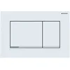 Image de Geberit 115883JT1 Sigma 30 Plaque de déclenchement pour 2 quantités de rinçage avant, plaque + touches blanches mates, bandes chromées en occasion ou reconditionné