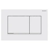 Image de Plaque de commande WC Sigma30 double touche: blanc mat laqué, , chromé brillant