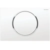 Image de Plaque de commande WC Sigma10 interrompable: blanc, chromé brillant