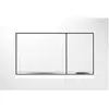 Image de Plaque de commande WC Sigma30 double touche: blanc, chromé brillant