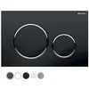 Image de Plaque de commande WC Sigma20 double touche: noir, chromé brillant