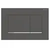 Image de Plaque de commande WC Sigma30 double touche: noir mat laqué, , chromé brillant