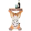 Image de Kare Table d'appoint design Animal Tiger, Ø 35 cm, petite table basse ronde, aspect bois, figurine animale comme table de salon originale (H x l x P) 53 x 37 x 35 cm en occasion ou reconditionné