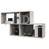 Image de nora etagere murale - 100 x 19, 5 x 53 cm - chene sable anthracite