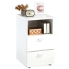 Image de Table de Chevet 2 Tiroirs "Macom" 61cm Blanc