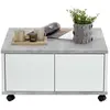 Image de Table Basse Design "Volgan" 70cm Gris & Blanc