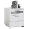 Image de Table de Chevet 3 Tiroirs Design "Vyza" 53cm Blanc