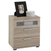 Image de Table de Chevet 3 Tiroirs Design "Vyza" 53cm Chêne