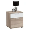 Image de Table de Chevet 2 Tiroirs "Vyza" 53cm Naturel