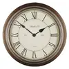Image de WT 7006 à quartz Horloge murale 36 cm x 7 cm bois pour salle de bain / pièce humide