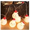 Image de Guirlande Lumineuse 2M LED avec 20 LED Bonhomme de neige pour Noël Soirée Fête Maison Jardin, Blanc Chaud [Batterie alimenté]