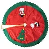 Image de Jupe de sapin de noël tapis couvre pied - Bonhomme de neige, Rouge&Vert 90CM