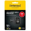 Image de Intenso Premium - Carte mémoire flash (adaptateur microSDXC vers SD inclus(e)) - 64 Go - UHS Class 1 / Class10 - microSDXC UHS-I