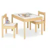 Image de Table enfant Olaf Blanc Naturel 64x50cm + 2 chaises