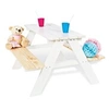 Image de Table en bois 4 places avec bancs Nicky Blanc