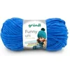 Image de Fil à tricoter effet velour FUNNY - - 100 Gr - Oeko-Tex(...) - 14 Bleu