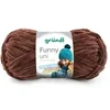 Image de Fil à tricoter effet velour FUNNY - - 100 Gr - Oeko-Tex(...) - 20 Marron