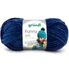 Image de Fil à tricoter effet velour FUNNY - - 100 Gr - Oeko-Tex(...) - 25 Bleu