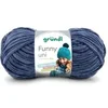 Image de Fil à tricoter effet velour FUNNY - - 100 Gr - Oeko-Tex(...) - 30 Bleu