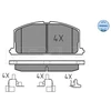 Image de Kit De Plaquettes De Frein, Frein À Disque Meyle-Original Quality 025 208 7015 Meyle 0252087015 Toyota